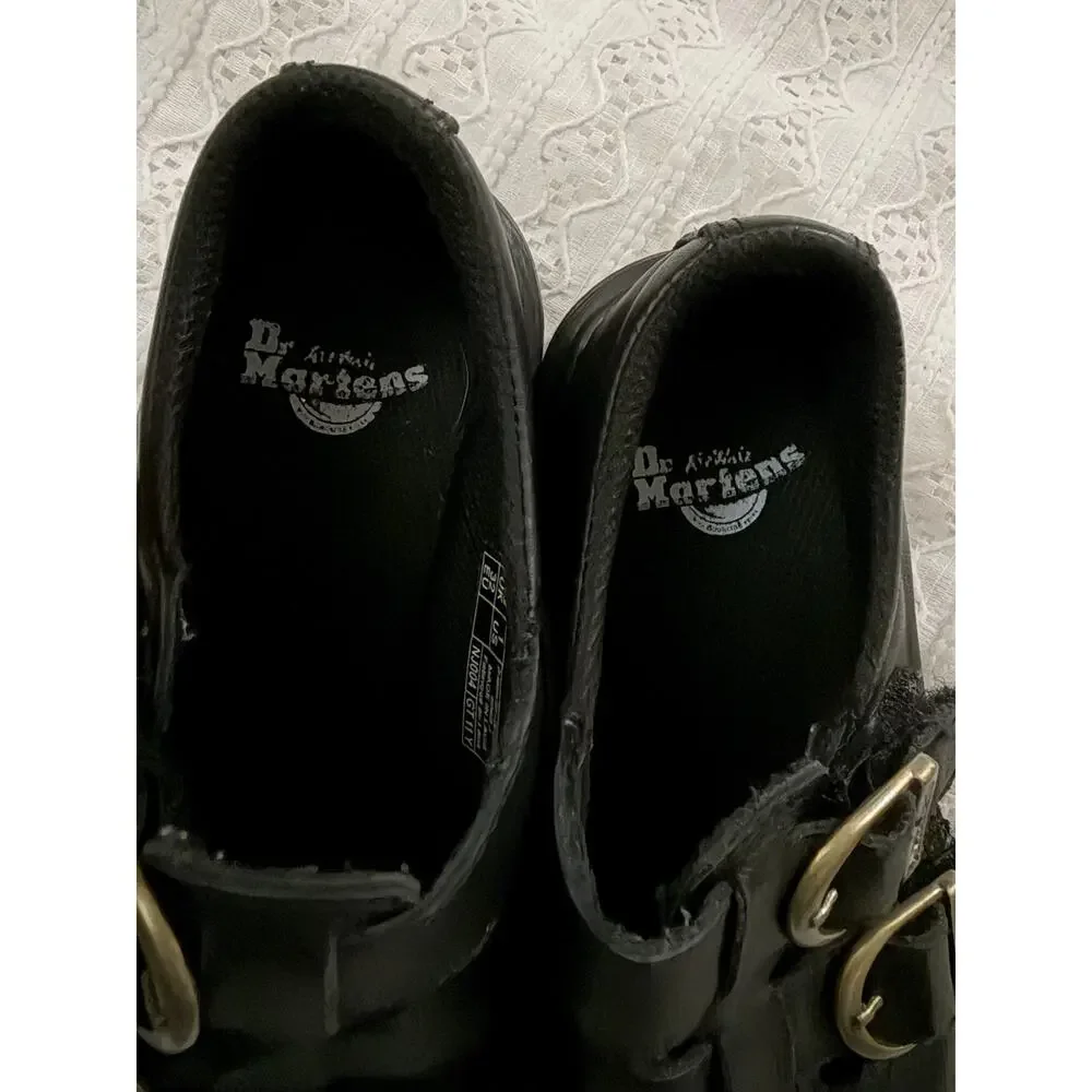 Dr Martens 8065 Mary Jane Double Buckle Black Shoes Youth Kids US 1 UK 13